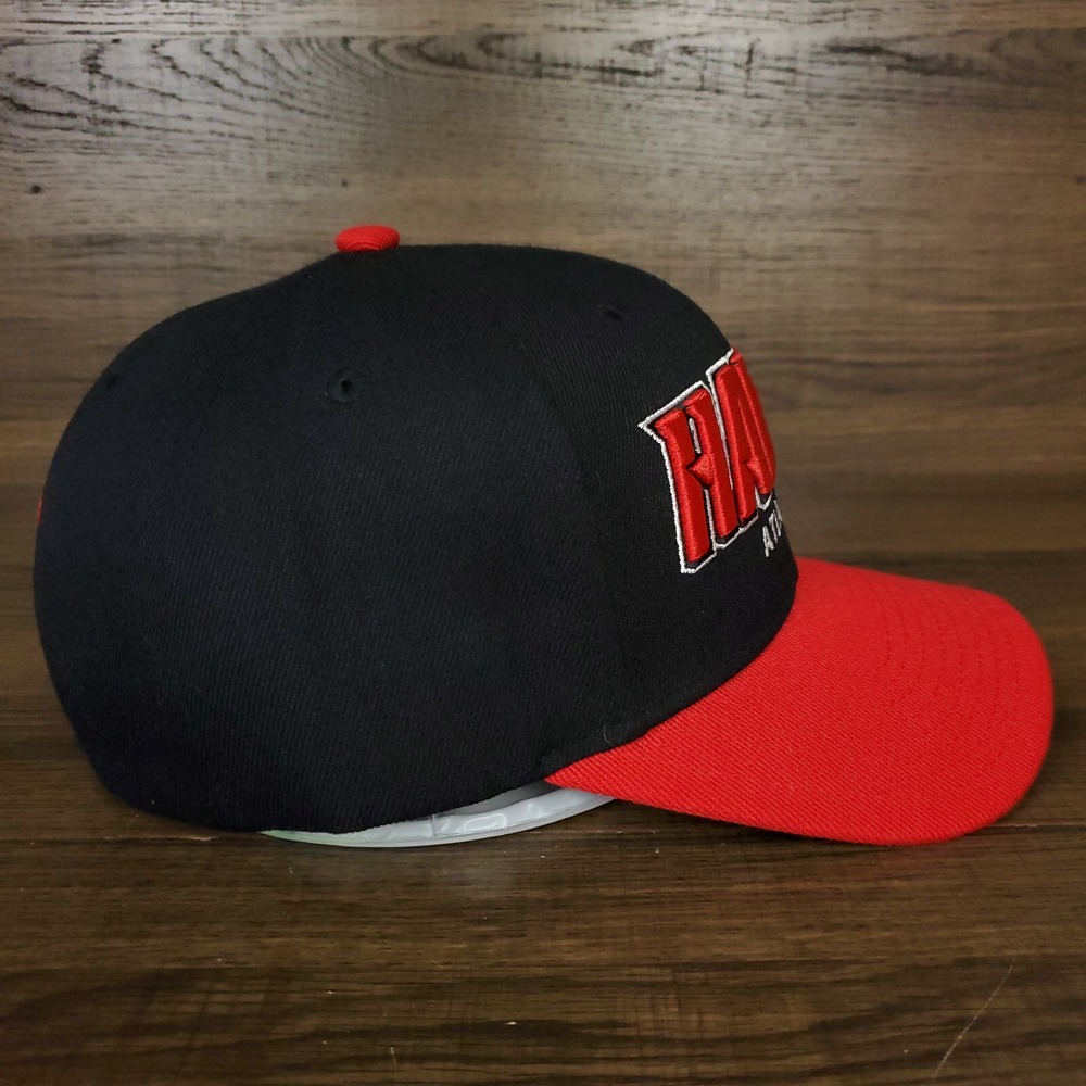 Atlanta Hawks Mitchell & Ness NBA Redline Flex Snapback Hat Cap 3D Word Logo New - Picture 4 of 8
